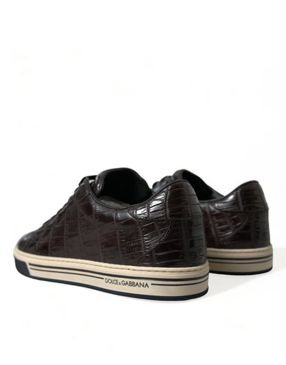 Dolce &amp; Gabbana Elegante Low-Top-Sneakers aus exotischem Leder