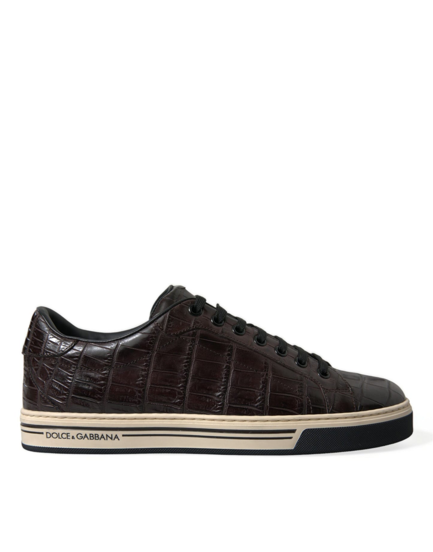 Dolce &amp; Gabbana Elegante Low-Top-Sneakers aus exotischem Leder