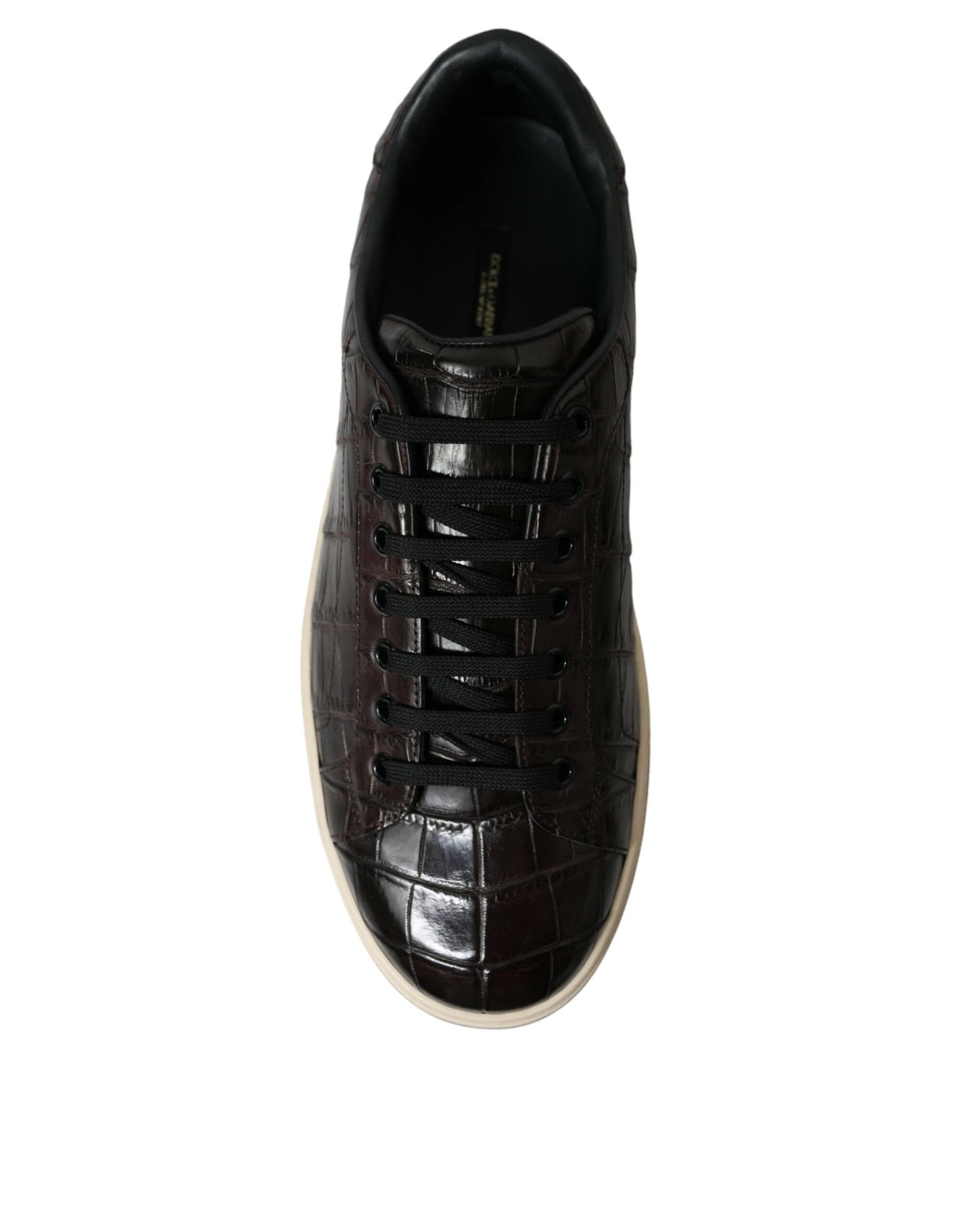 Dolce &amp; Gabbana Elegante Low-Top-Sneakers aus exotischem Leder