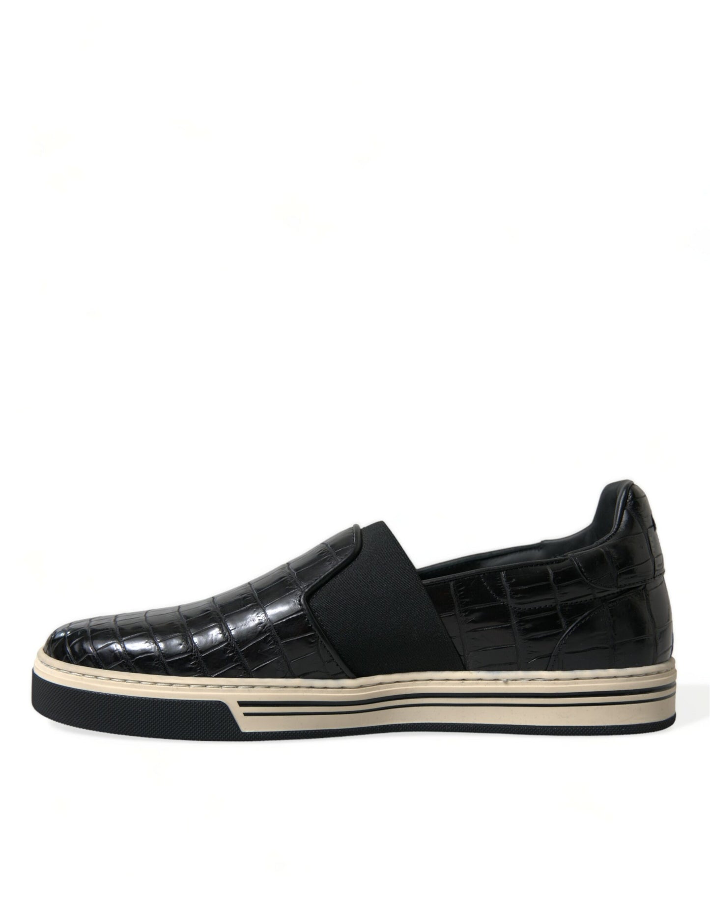 Dolce &amp; Gabbana Elegante Low-Top-Sneakers aus Krokodilleder