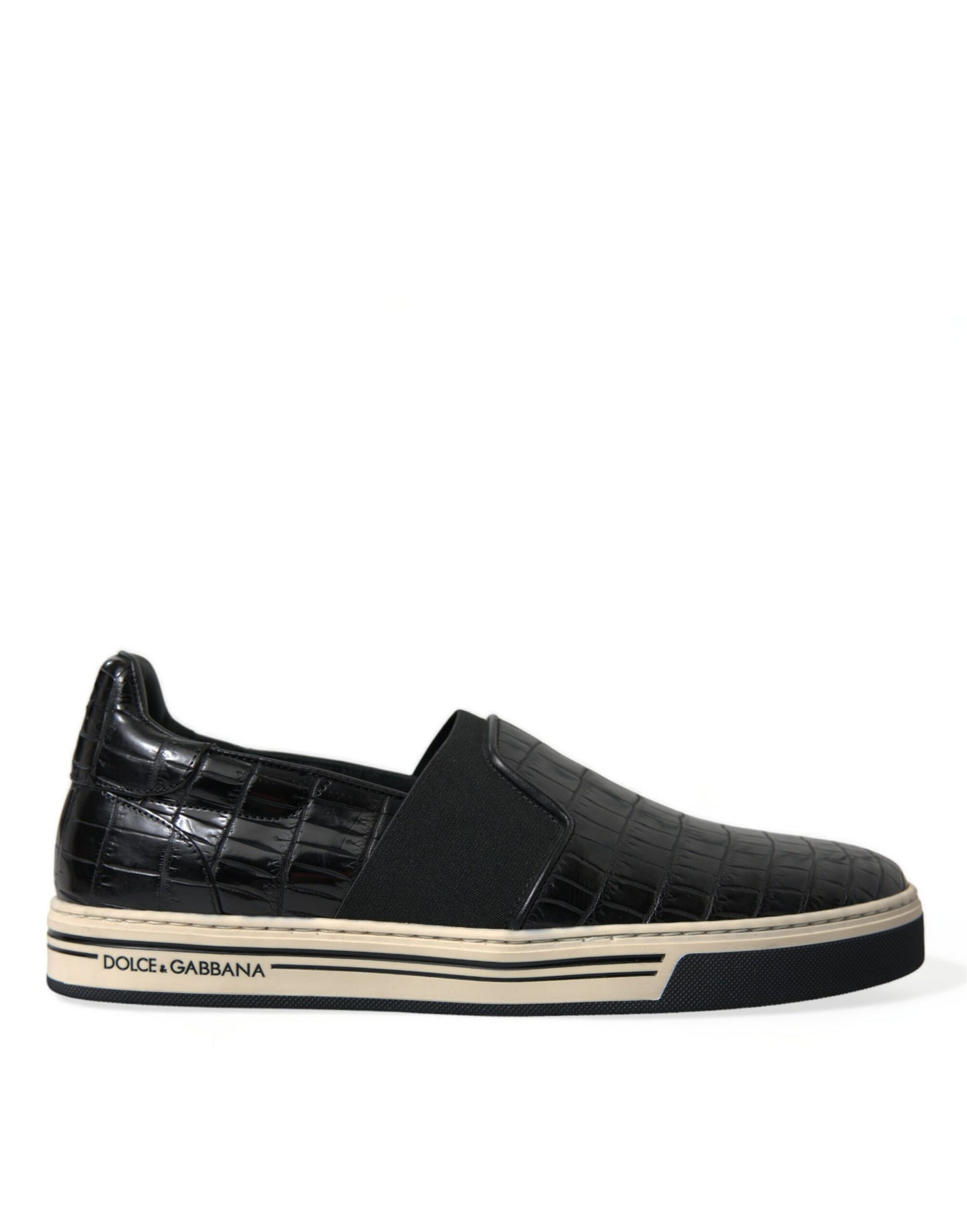 Dolce &amp; Gabbana Elegante Low-Top-Sneakers aus Krokodilleder