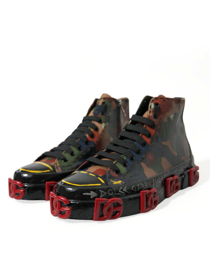 Dolce &amp; Gabbana Schicke mehrfarbige High-Top-Sneakers