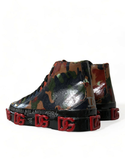 Dolce &amp; Gabbana Schicke mehrfarbige High-Top-Sneakers