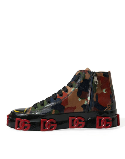 Dolce &amp; Gabbana Schicke mehrfarbige High-Top-Sneakers