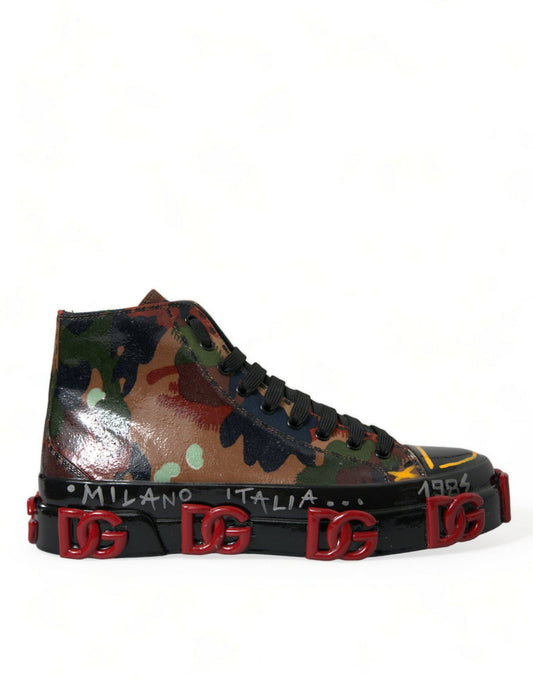 Dolce &amp; Gabbana Schicke mehrfarbige High-Top-Sneakers