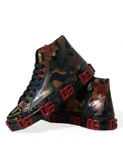 Dolce &amp; Gabbana Schicke mehrfarbige High-Top-Sneakers