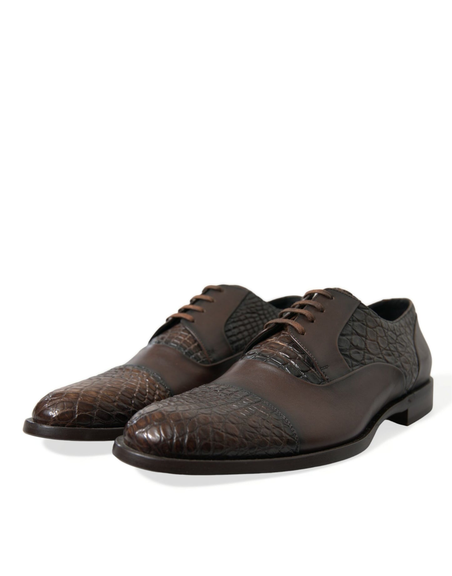 Dolce &amp; Gabbana – Elegante Oxford-Abendschuhe aus strukturiertem Leder