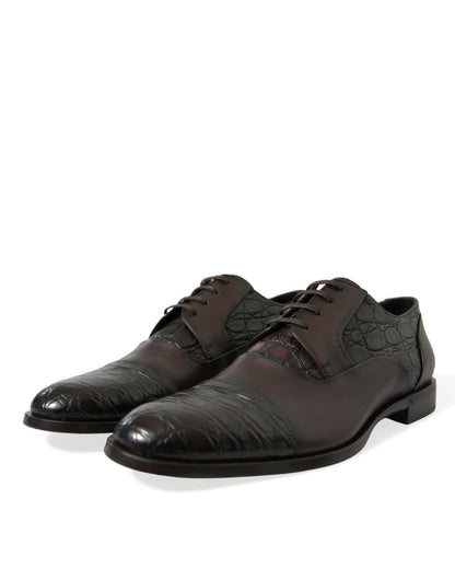 Dolce &amp; Gabbana – Elegante, braune Derby-Schuhe für formelle Anlässe