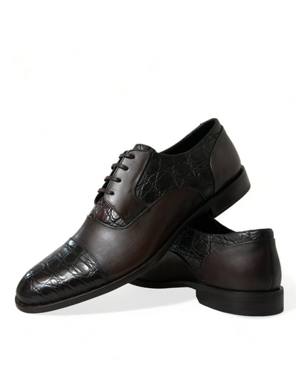 Dolce &amp; Gabbana – Elegante, braune Derby-Schuhe für formelle Anlässe