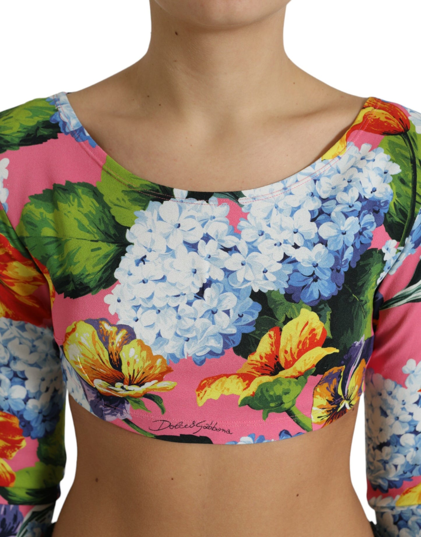 Dolce &amp; Gabbana – Kurze Bluse „Blumeneleganz“