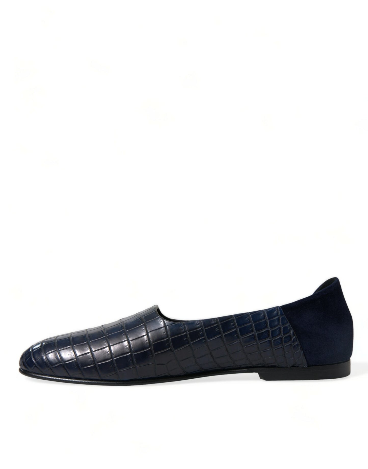 Dolce &amp; Gabbana Elegante Loafer aus blauem Krokodilleder