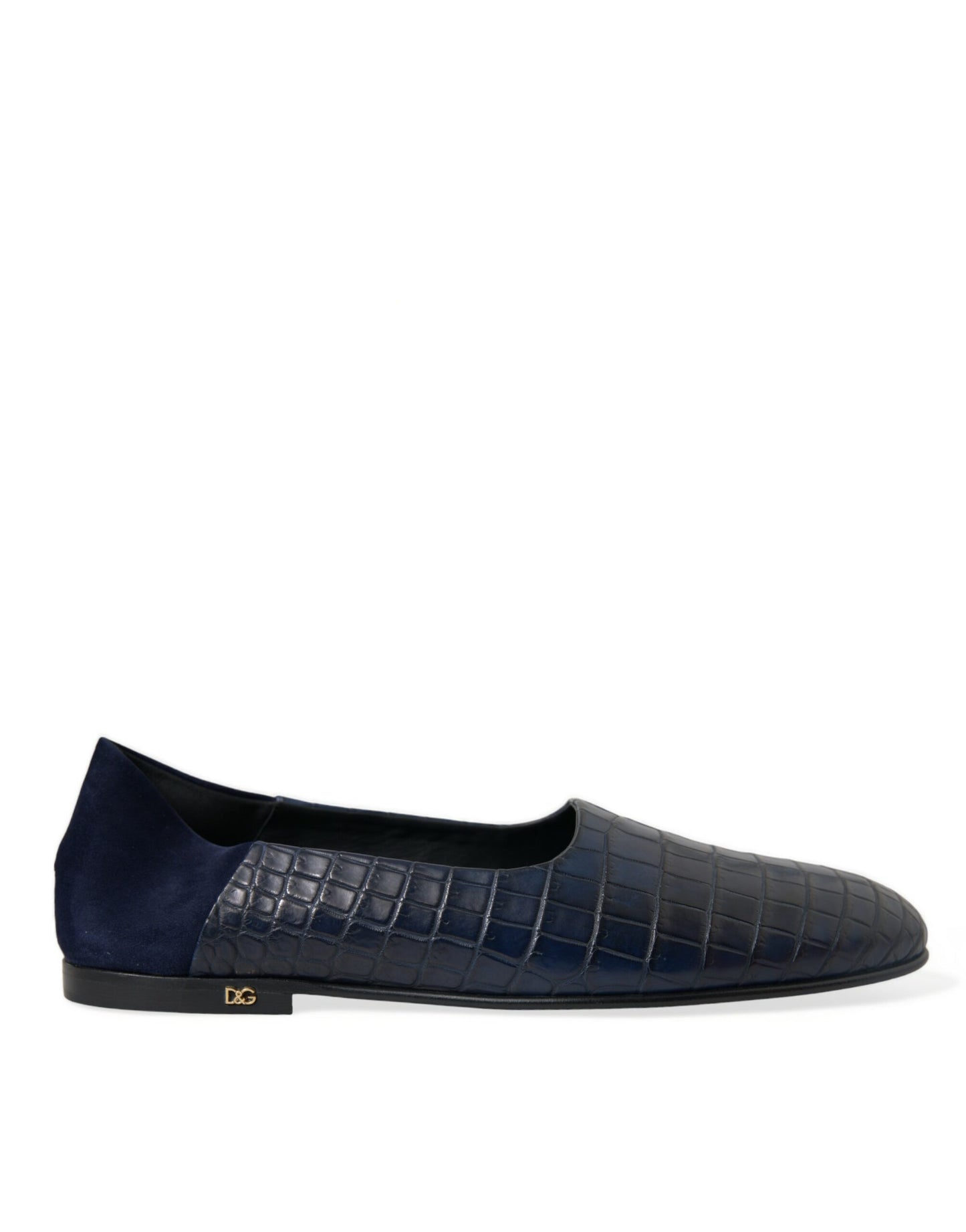 Dolce &amp; Gabbana Elegante Loafer aus blauem Krokodilleder