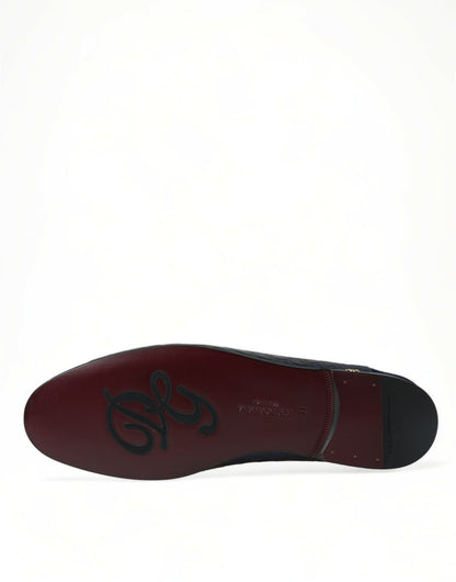 Dolce &amp; Gabbana Elegante Loafer aus blauem Krokodilleder