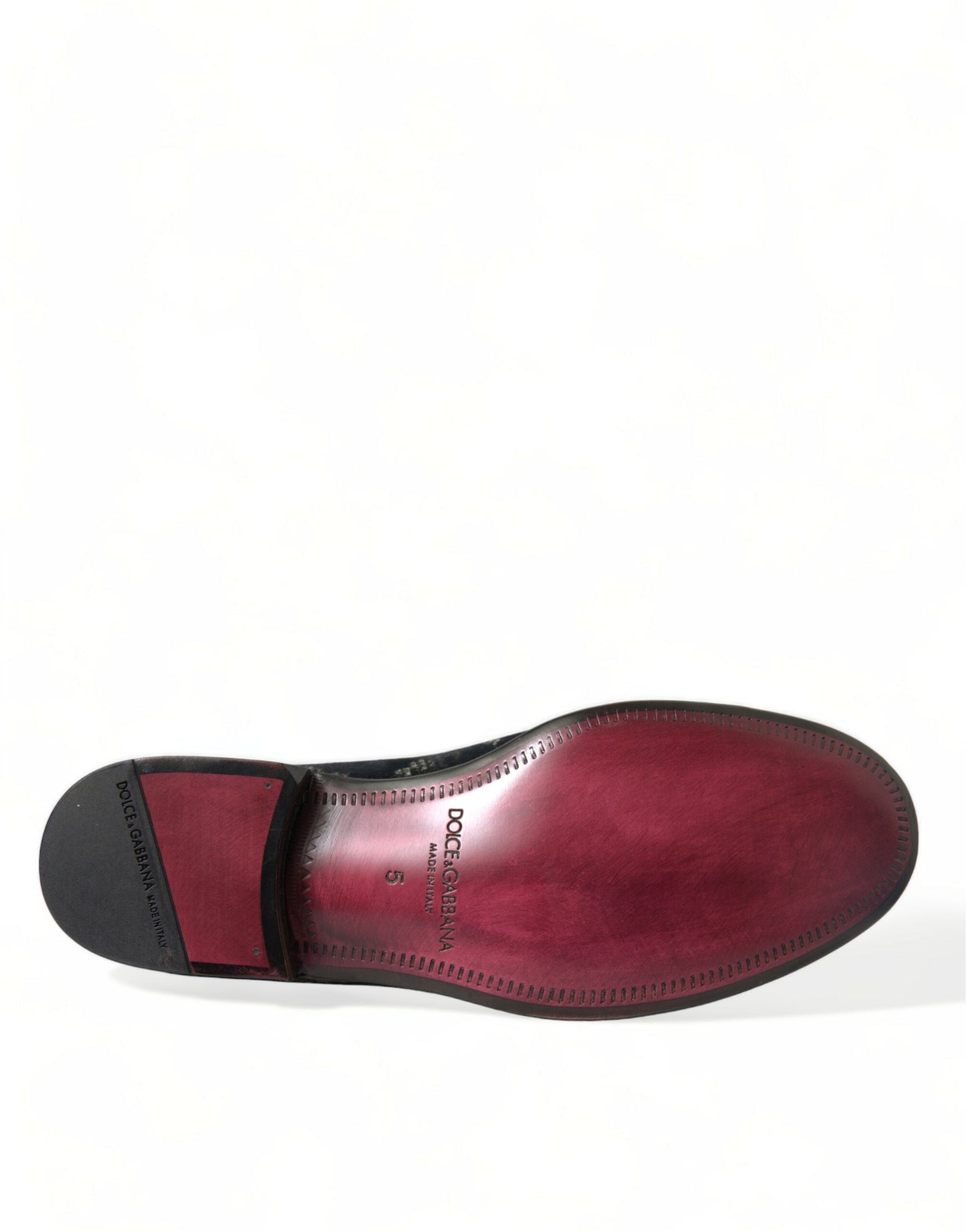 Dolce &amp; Gabbana – Elegante Loafer aus Samt mit Blumenmuster