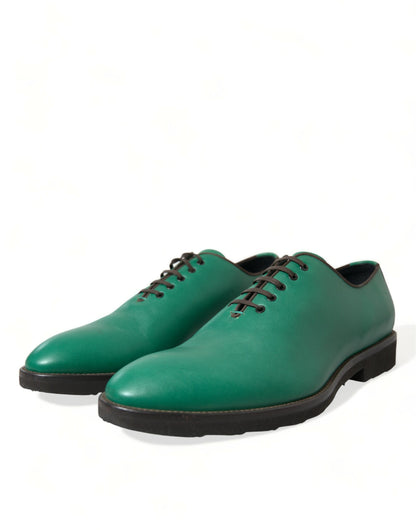 Dolce &amp; Gabbana – Elegante Oxford-Schuhe aus grünem Leder