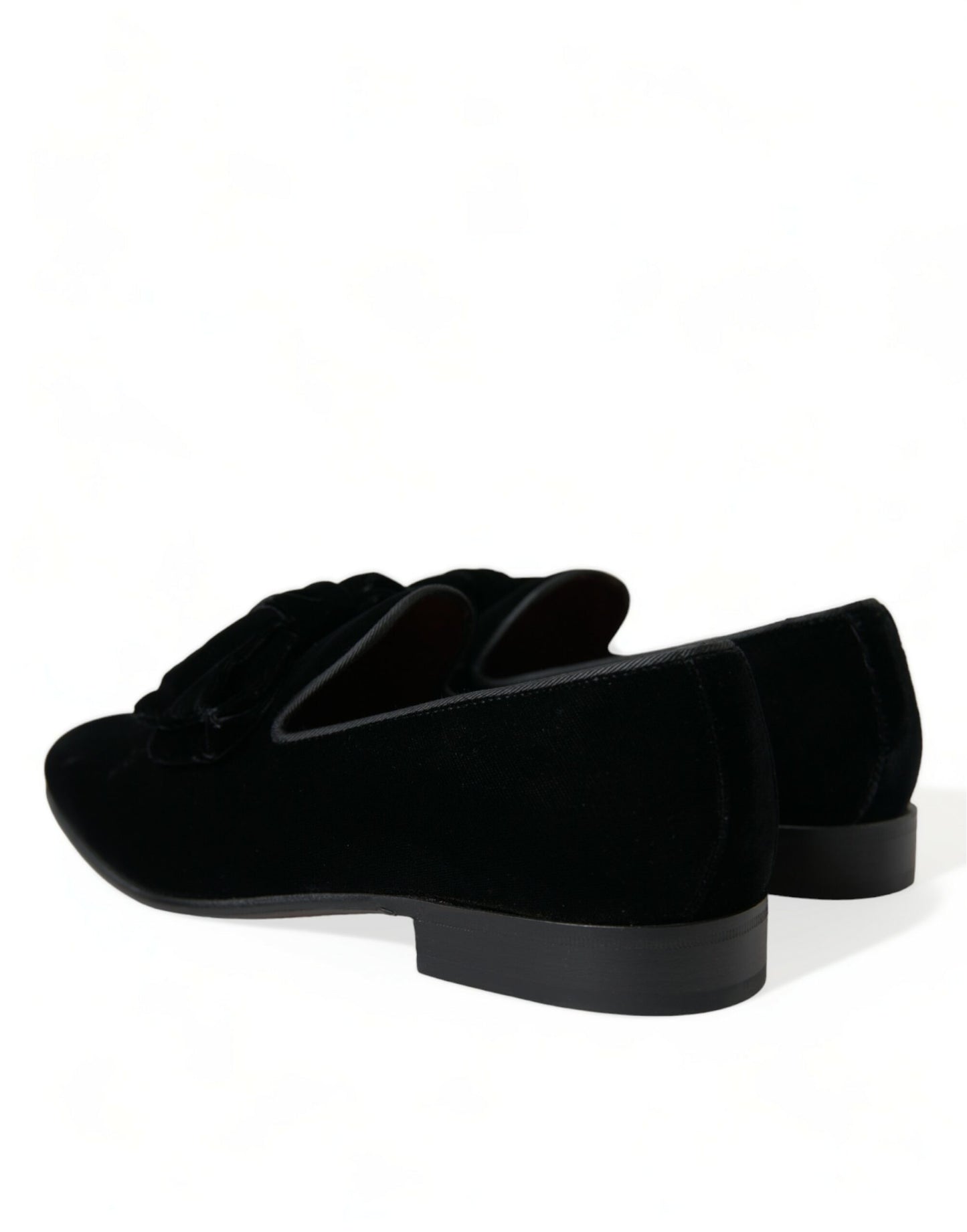 Elegante schwarze Samt-Loafer von Dolce &amp; Gabbana – Luxusschuhe für Herren