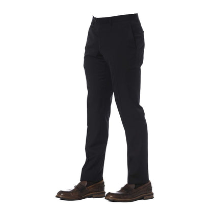 Trussardi Black Virgin Wool Men Trouser