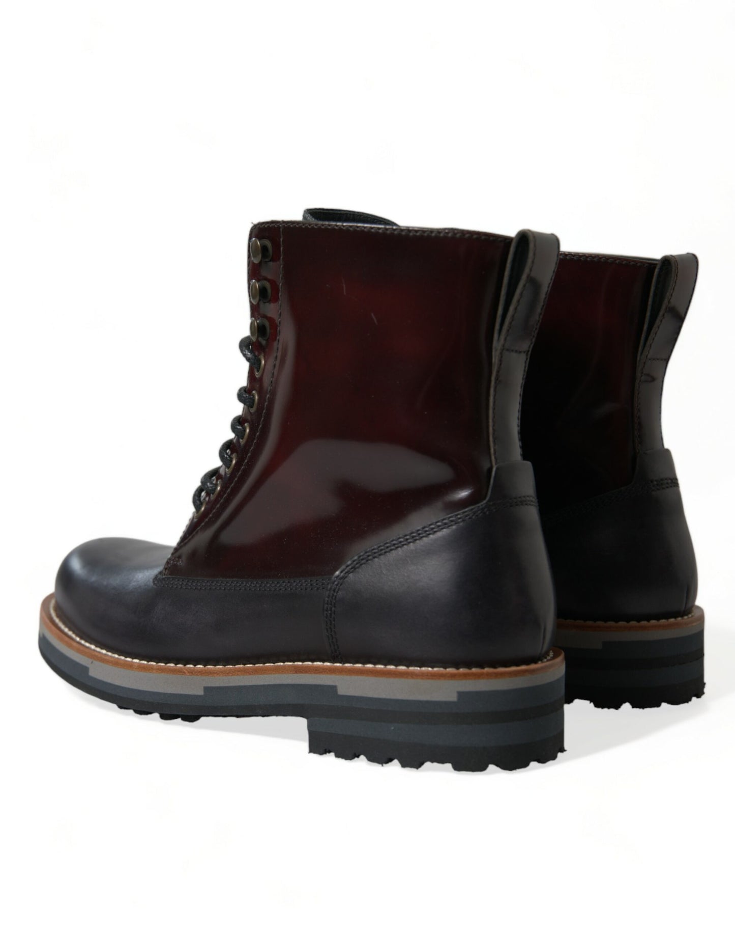 Dolce & Gabbana Elegant Bi-Color Leather Boots