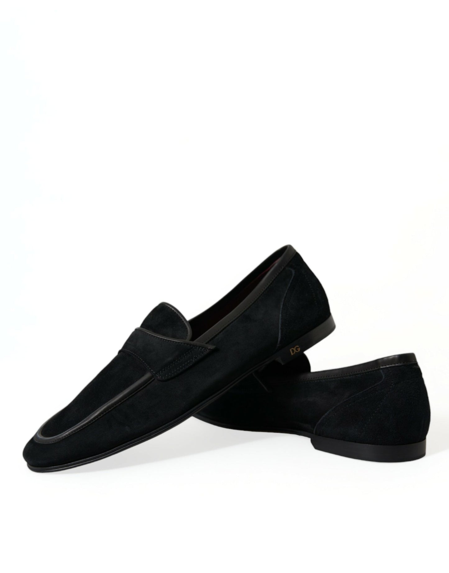 Dolce &amp; Gabbana Elegante schwarze Samt-Loafer für Herren