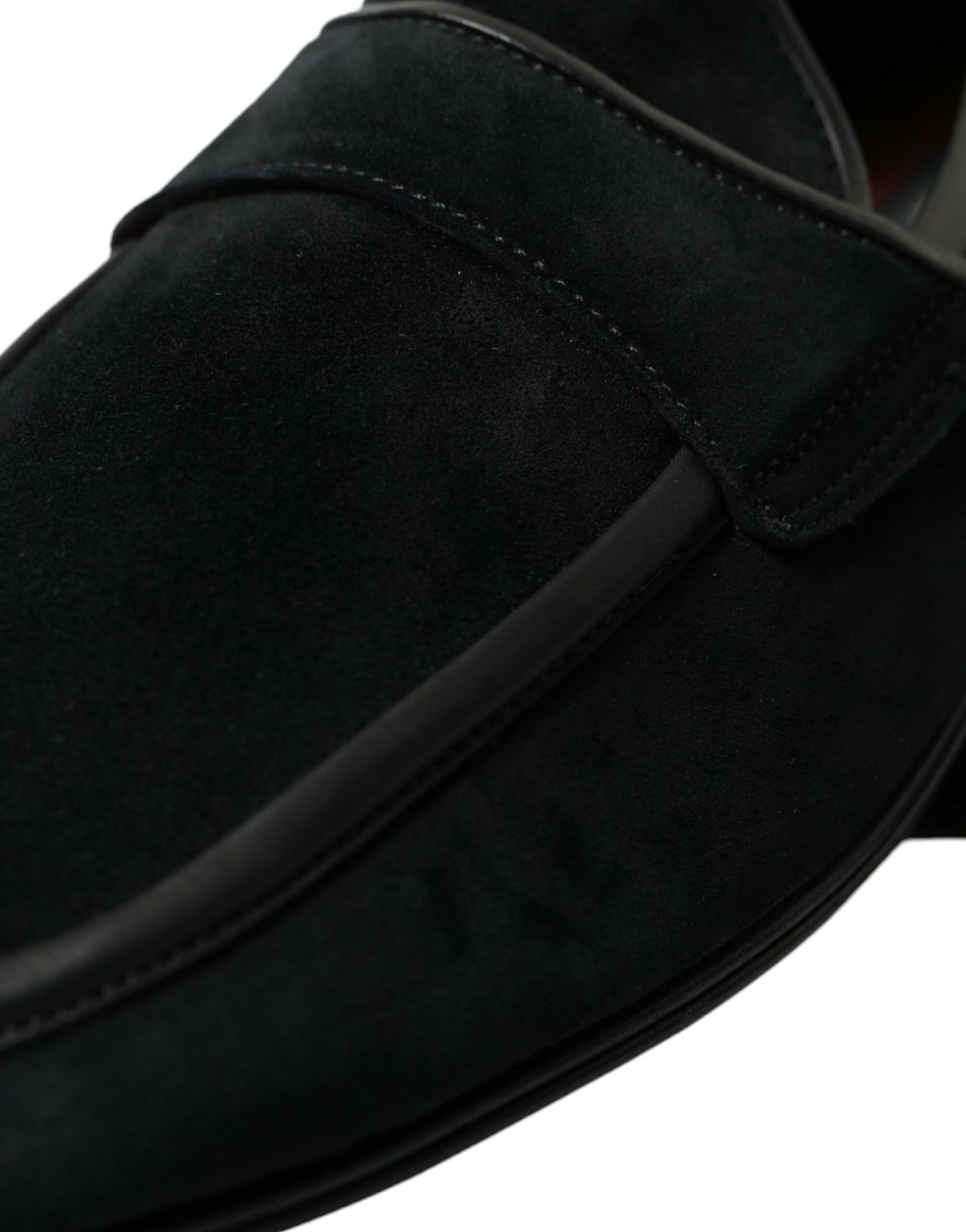 Dolce &amp; Gabbana Elegante schwarze Samt-Loafer für Herren