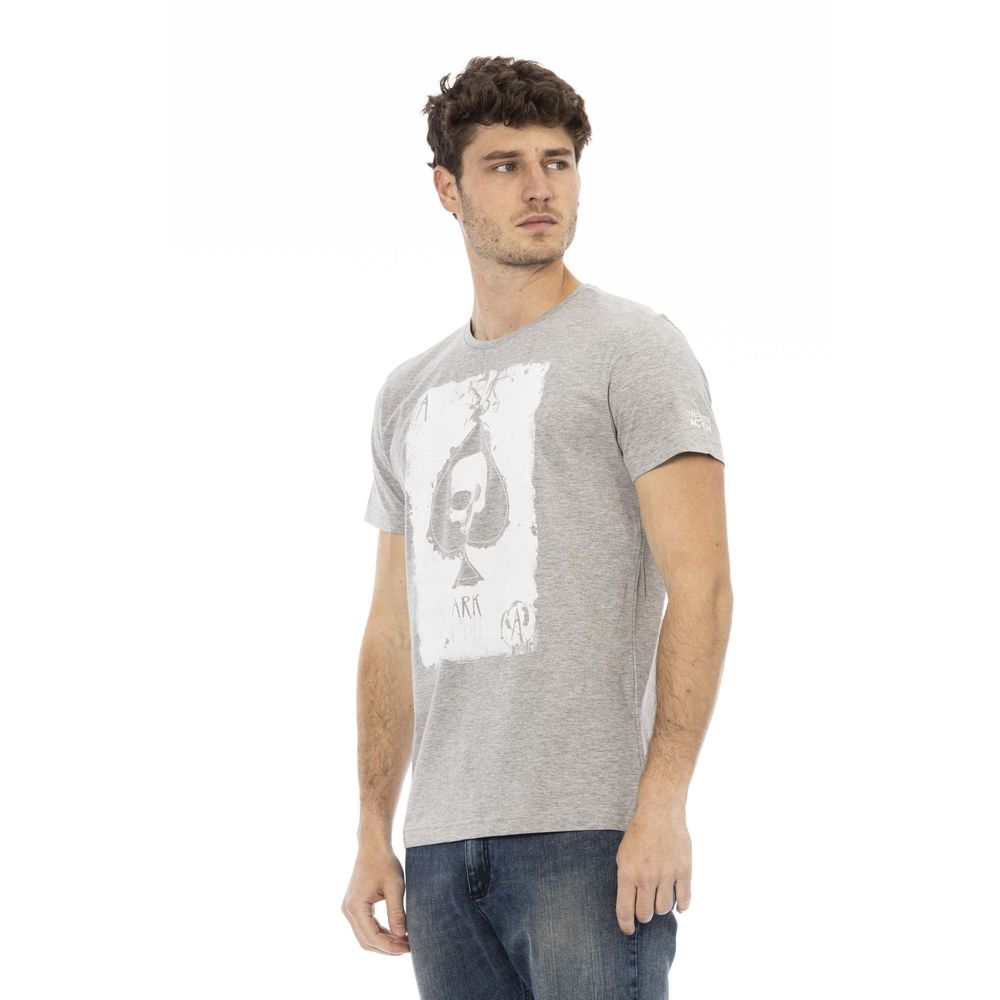 Trussardi Action Graues Baumwoll-T-Shirt für Herren