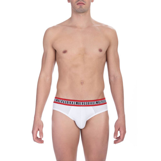 Bikkembergs Herren-Slip aus weißer Baumwolle