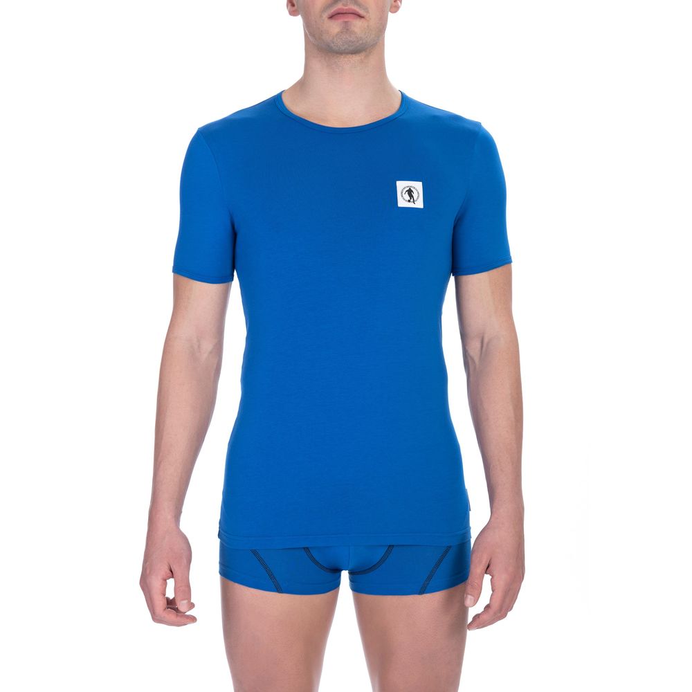 Bikkembergs Blue Cotton Men T-Shirt