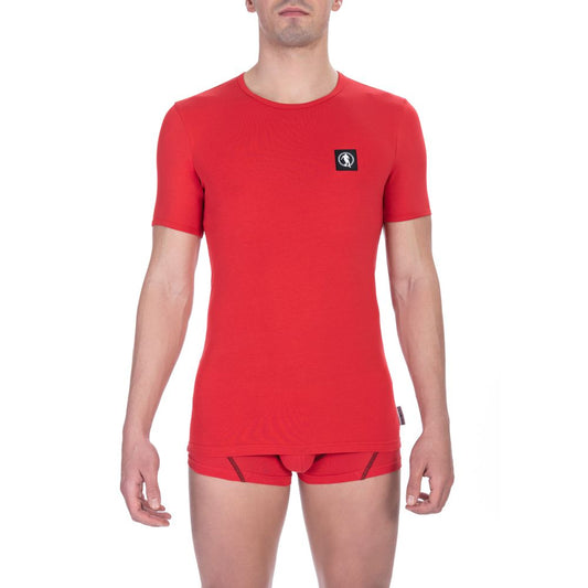 Bikkembergs Rotes Baumwoll-T-Shirt für Herren