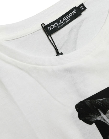 Dolce &amp; Gabbana Elegantes monochromes T-Shirt mit Rundhalsausschnitt