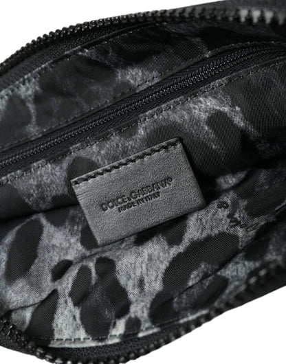 Dolce &amp; Gabbana Elite – Schwarze Tasche aus Nylon und Leder mit Logodetail