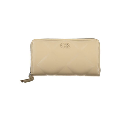 Calvin Klein Elegant Beige Multi-Compartment RFID Wallet