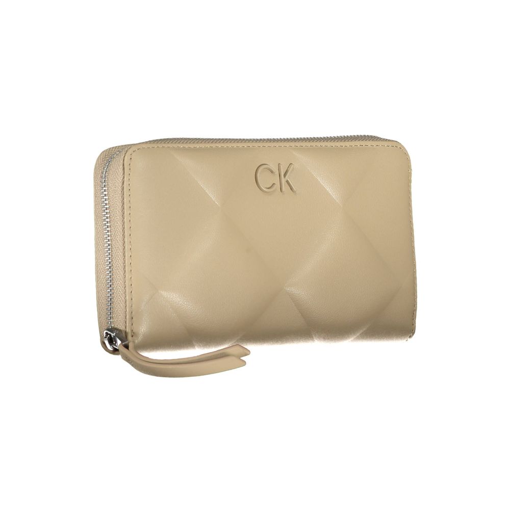 Calvin Klein – Elegante RFID-Geldbörse mit mehreren Fächern in Beige