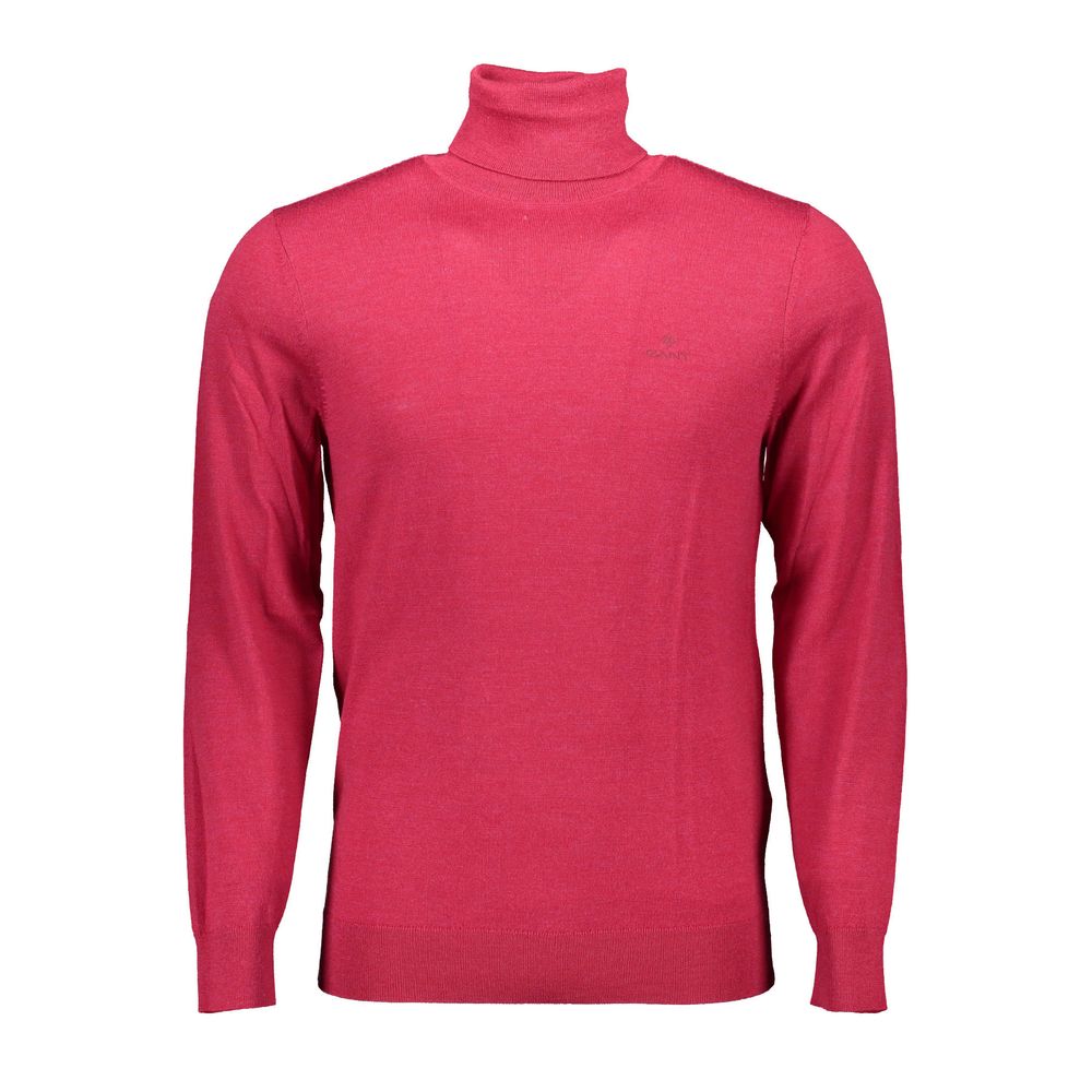 Gant Eleganter rosa Rollkragenpullover aus reiner Wolle