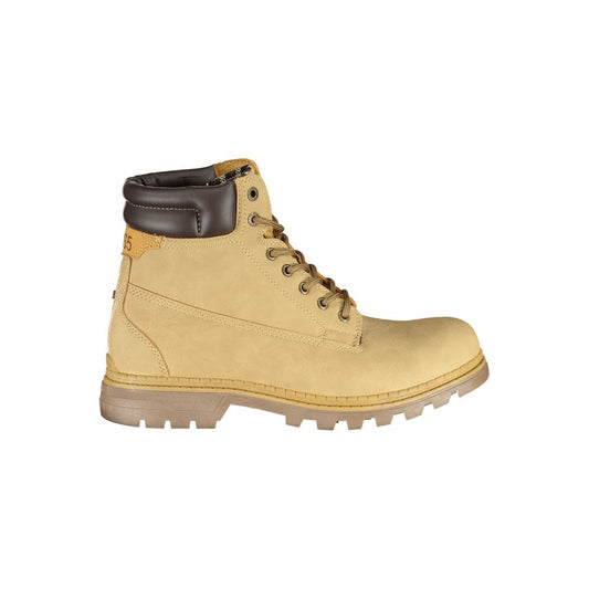 Carrera – Beige Schnürstiefel mit Kontrastdetail