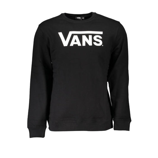 Vans – Sleek – Fleece-Sweatshirt in Schwarz mit Rundhalsausschnitt