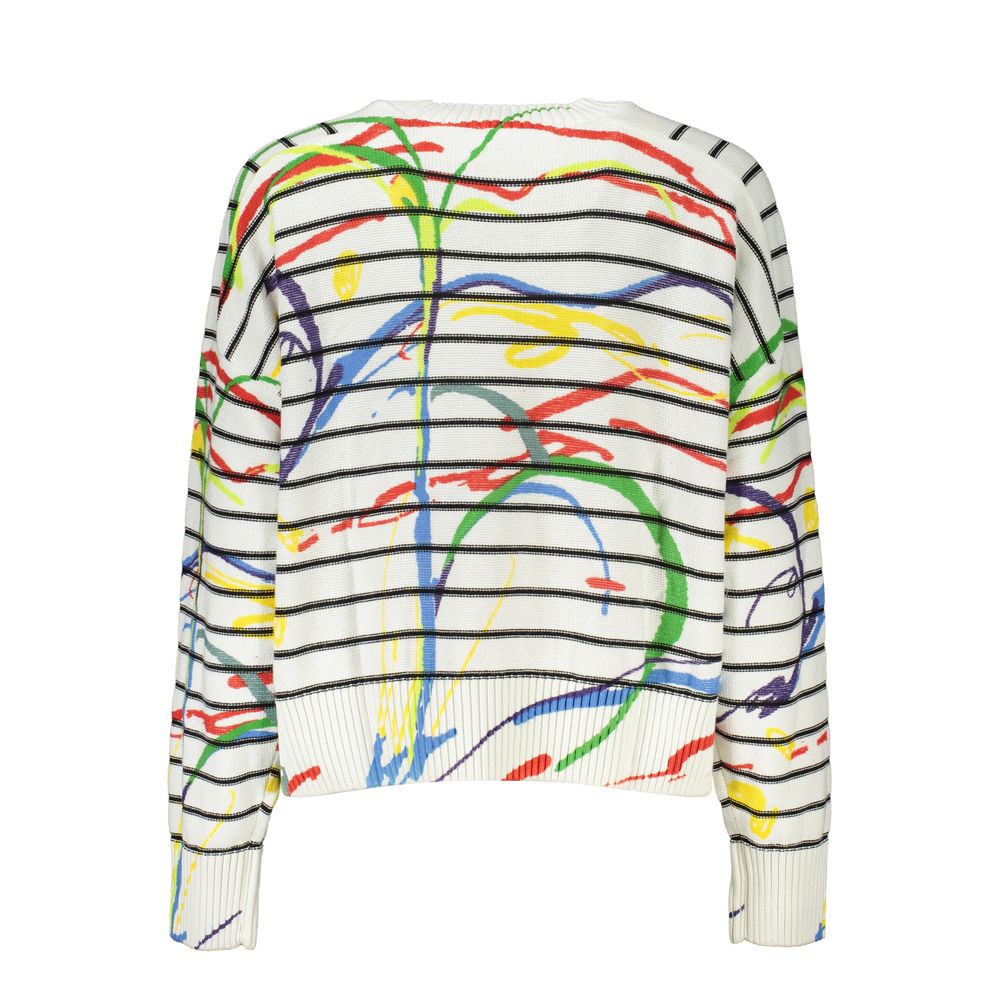 Desigual Schicker Pullover mit Rundhalsausschnitt und Kontrastdetails