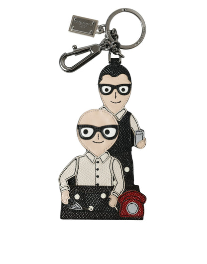 Dolce & Gabbana Elegant Multicolor Leather Keychain