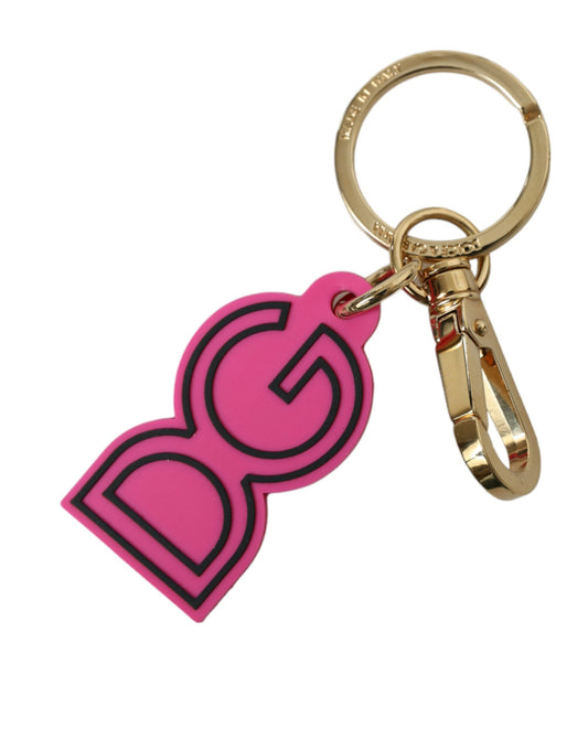 Schicker Dolce &amp; Gabbana-Schlüsselanhänger mit Logo in Gold und Pink