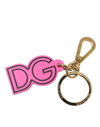 Schicker Dolce &amp; Gabbana-Schlüsselanhänger mit Logo in Gold und Pink