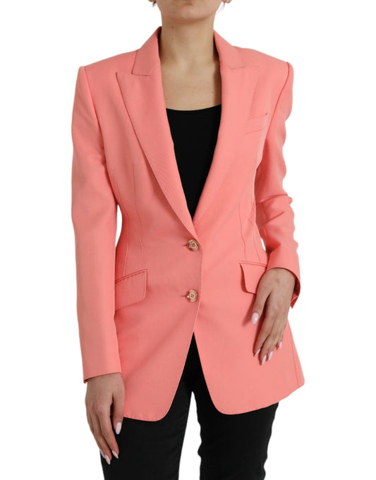 Dolce &amp; Gabbana Schicker Blazer mit steigendem Revers in Rosa