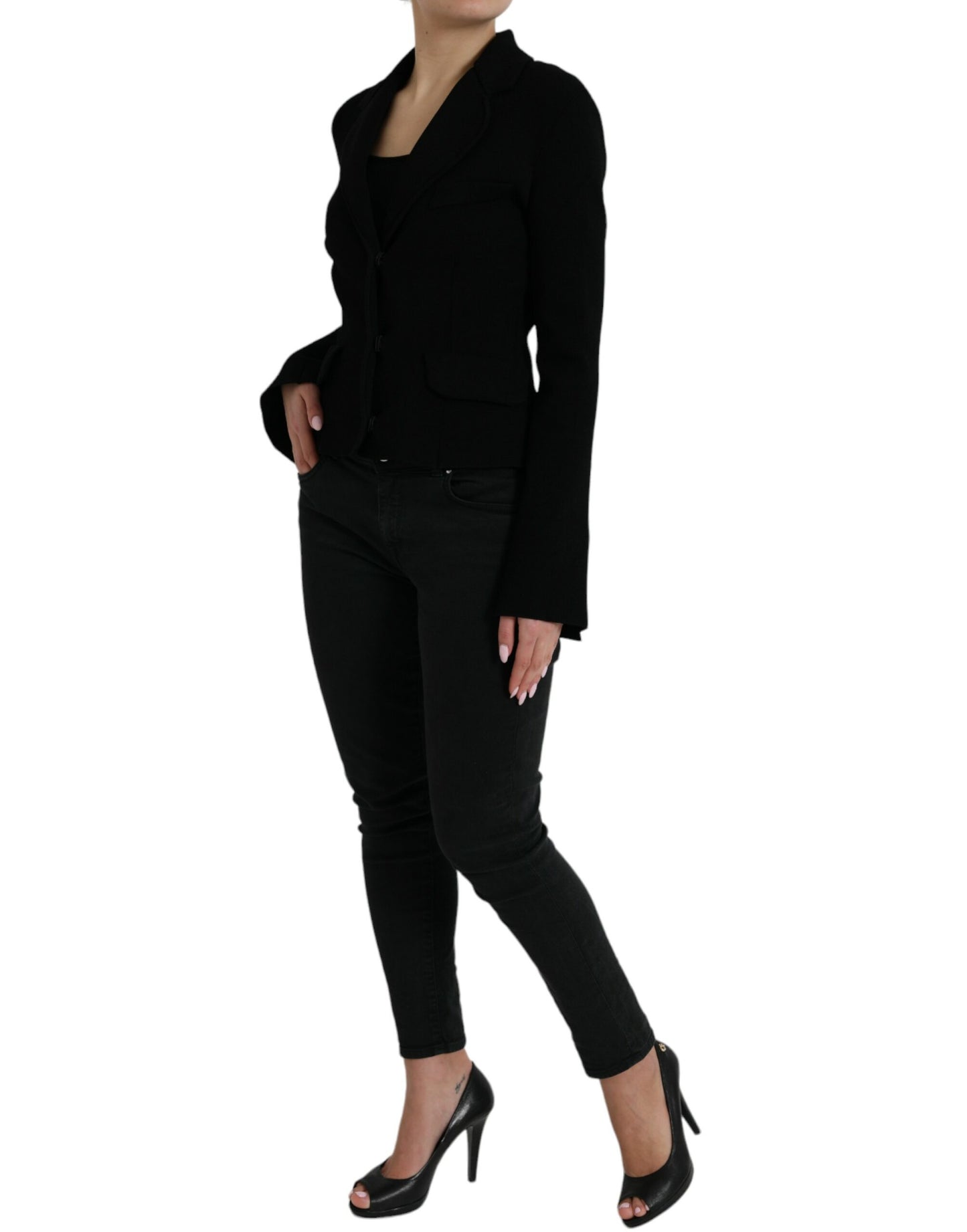 Dolce & Gabbana Elegant Black Designer Blazer for Women