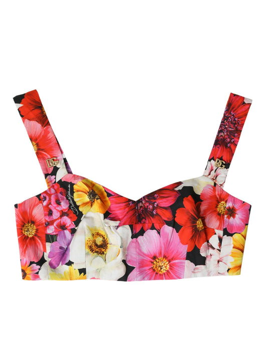 Dolce &amp; Gabbana – Exquisites, florales Bustier-Crop-Top