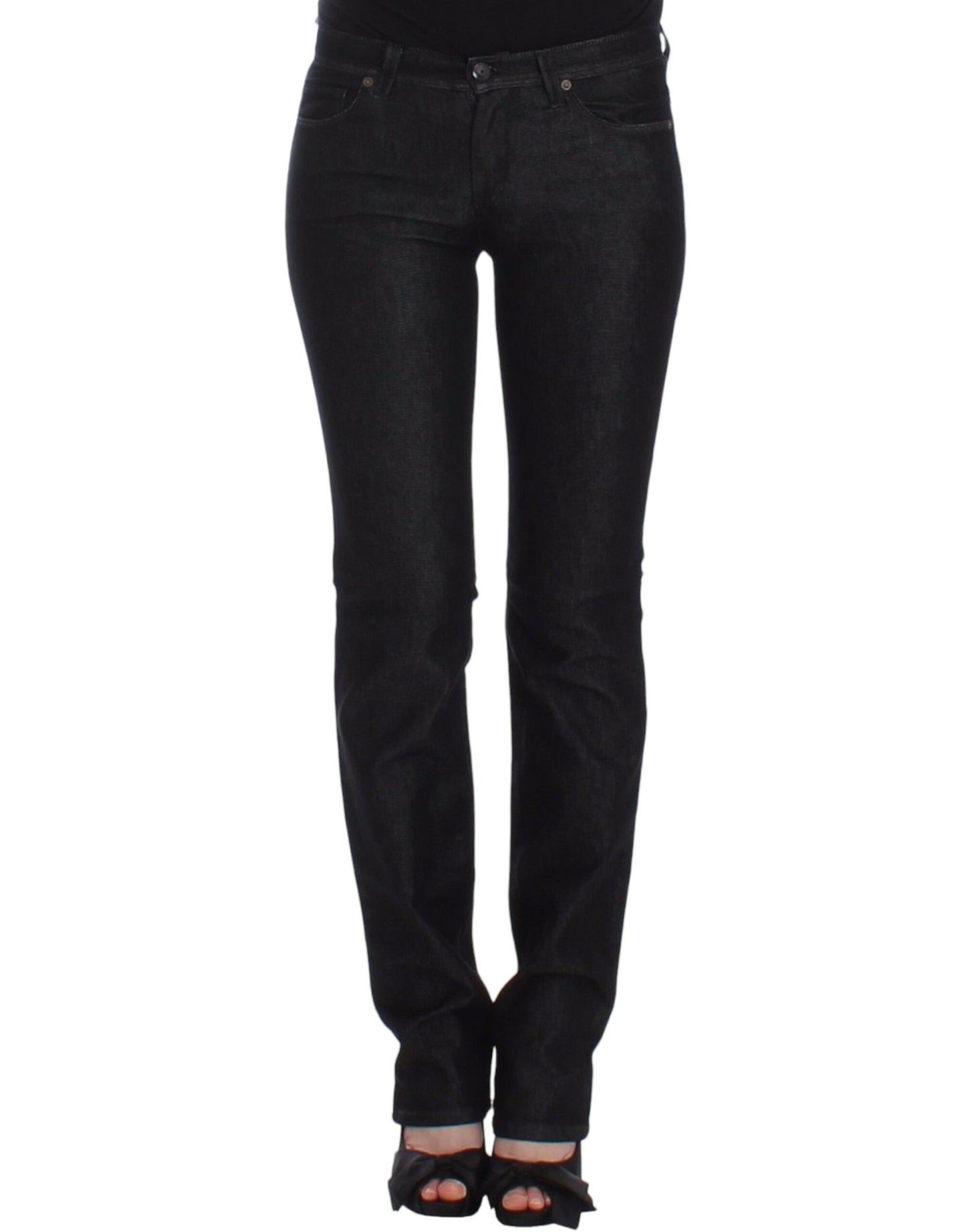 Jean slim noir, pantalon en jean, jambe skinny extensible