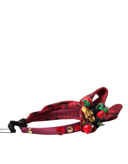 Dolce &amp; Gabbana Red Cherry Sicily Verziertes Haarband-Diadem für Damen