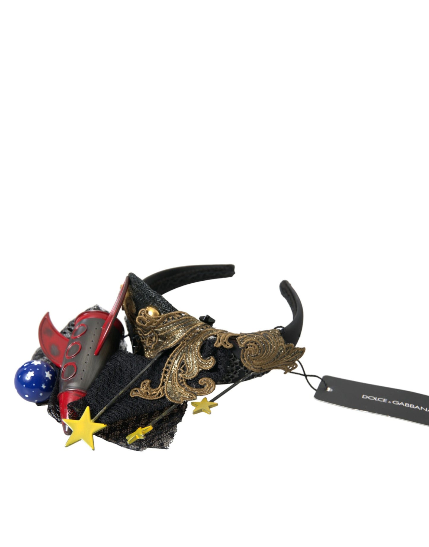 Dolce &amp; Gabbana Multicolor Missile Rocket Crystal Stars Stirnband Diadem