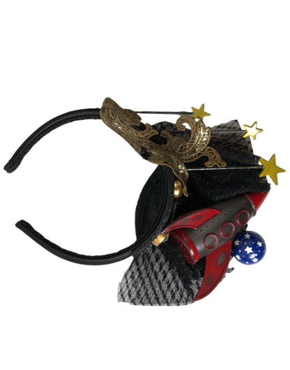 Dolce &amp; Gabbana Multicolor Missile Rocket Crystal Stars Stirnband Diadem