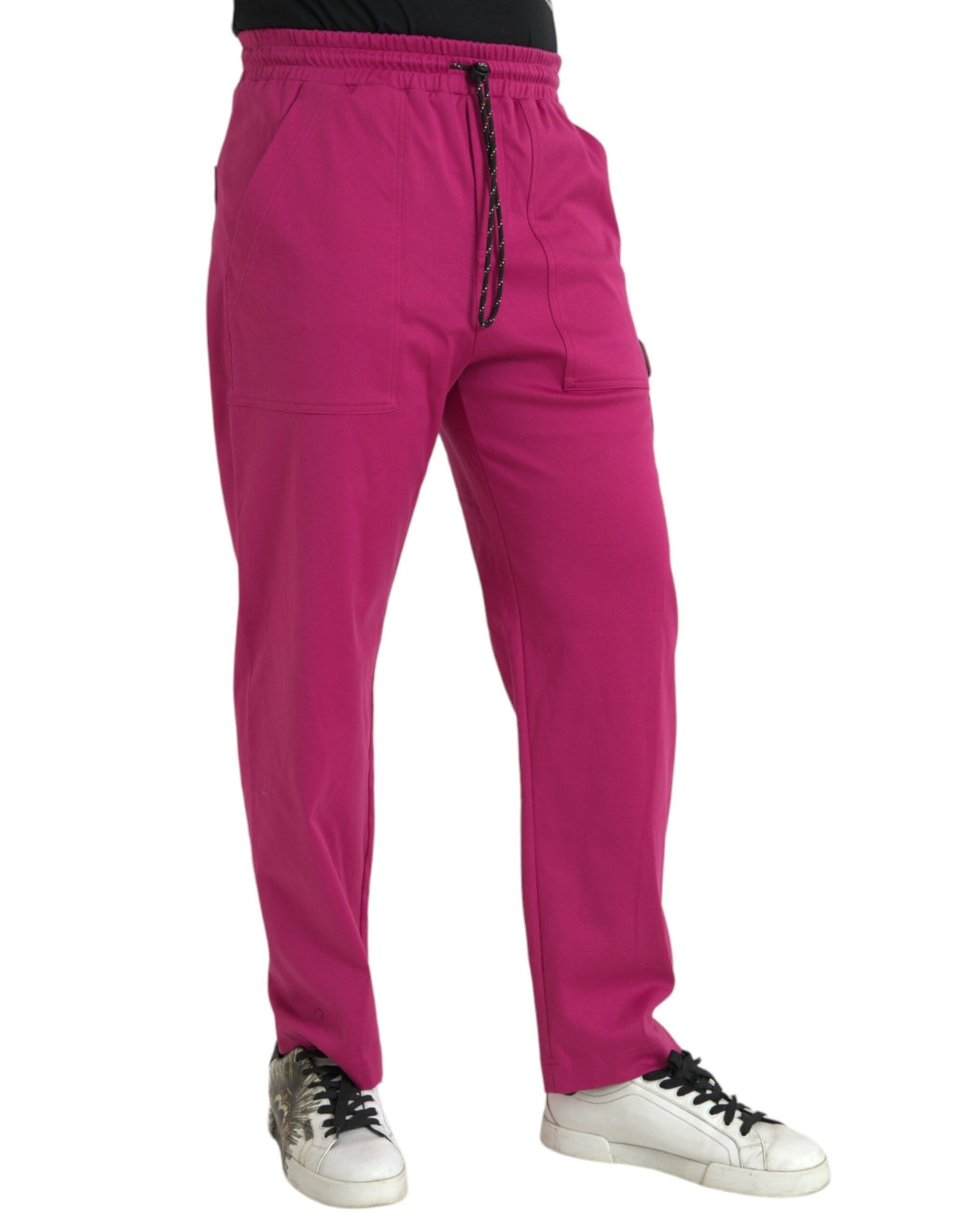 Dolce &amp; Gabbana – Jogginghose aus Cargo-Baumwolle mit Logo in Rosa