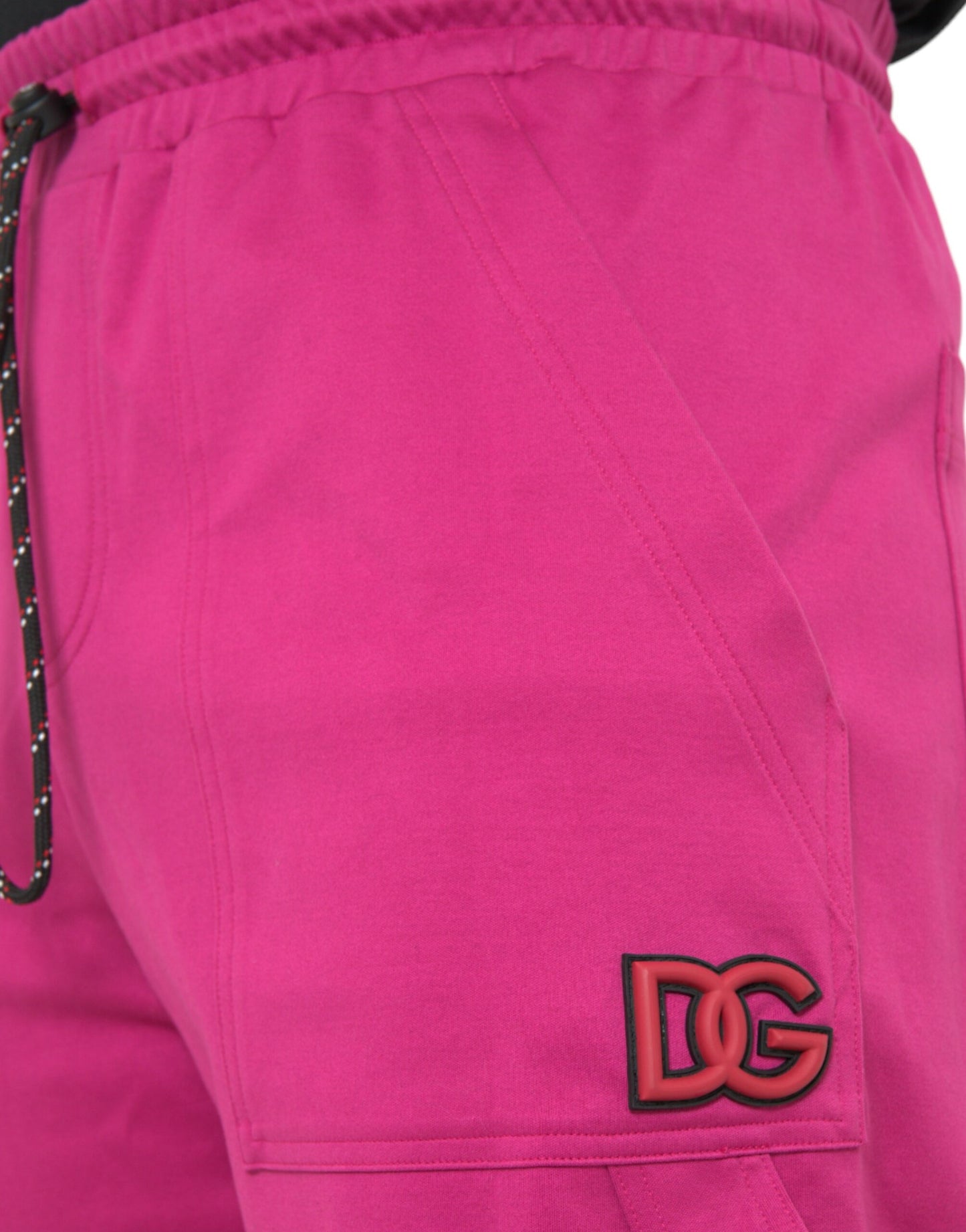 Dolce &amp; Gabbana – Jogginghose aus Cargo-Baumwolle mit Logo in Rosa