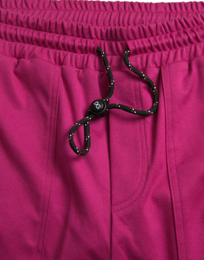 Dolce &amp; Gabbana – Jogginghose aus Cargo-Baumwolle mit Logo in Rosa