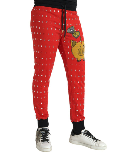 Dolce &amp; Gabbana – Rote Jogginghose „Year Of The Pig“